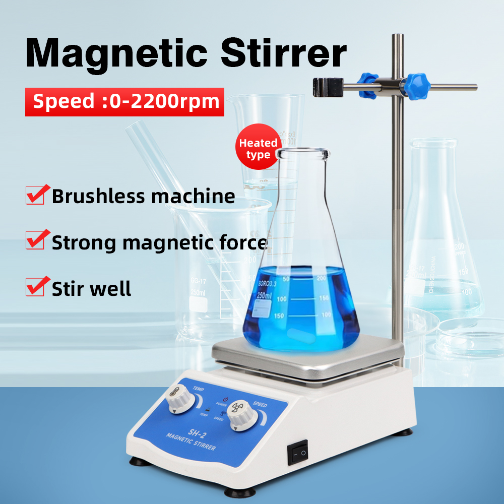 Lab Magnetic Stirrer Hot Plate - SH-2 pengaduk magnetik pemanas 2000ml, mesin