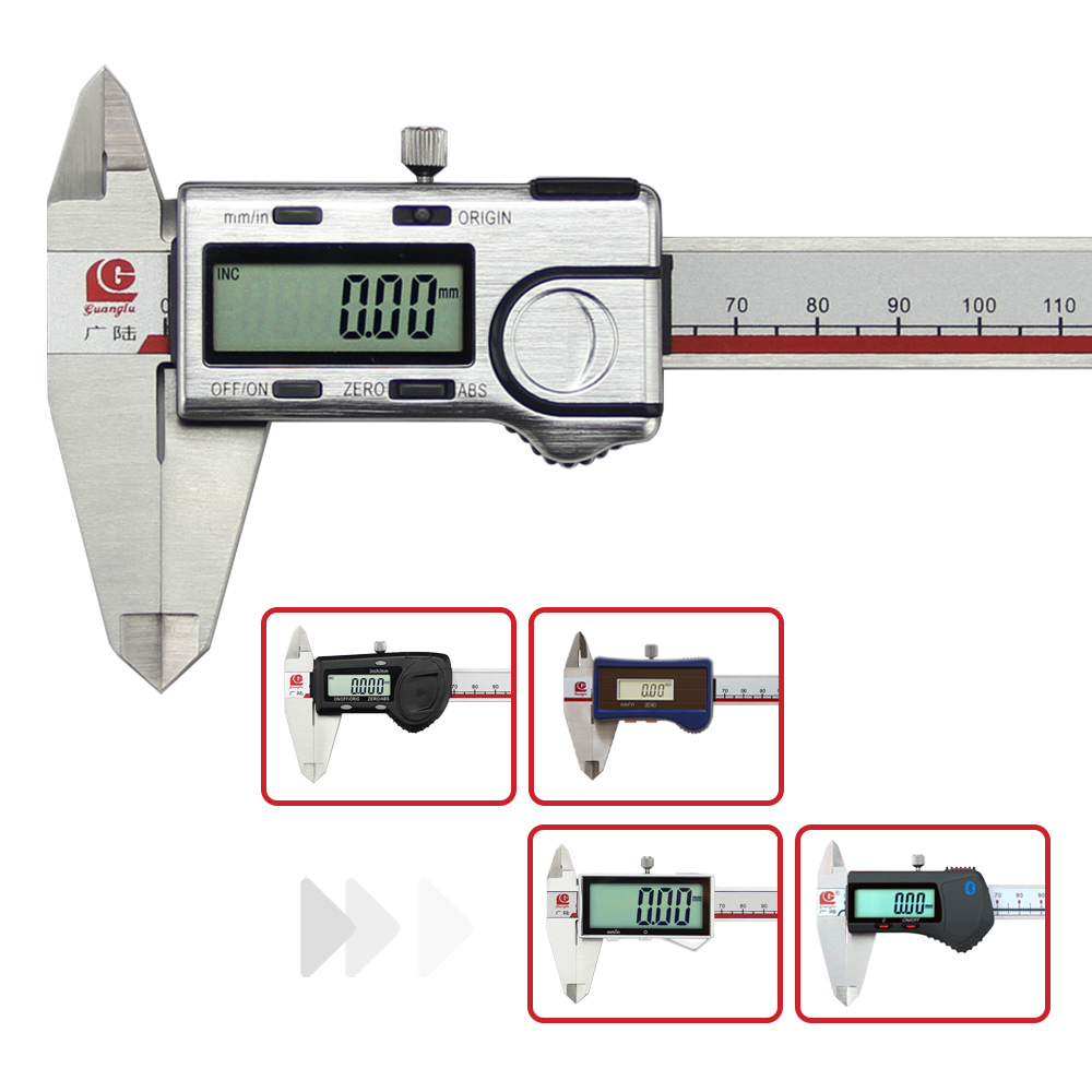 Digital Caliper 150Mm Stainless Steel - Penggaris Digital Guanglu dengan Akurasi Tinggi/Bluetooth/Absolut/Panel