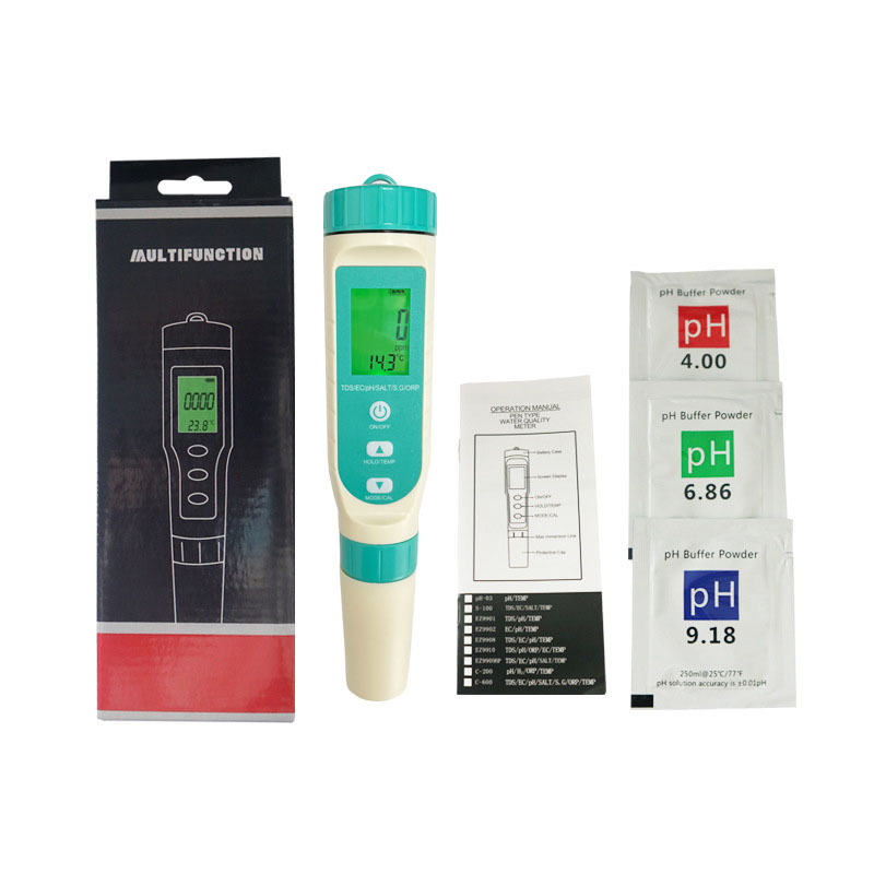 Ph Meter Digital Water Tester - 2023 Model Terbaru 7-in-1, Alat Pengukur