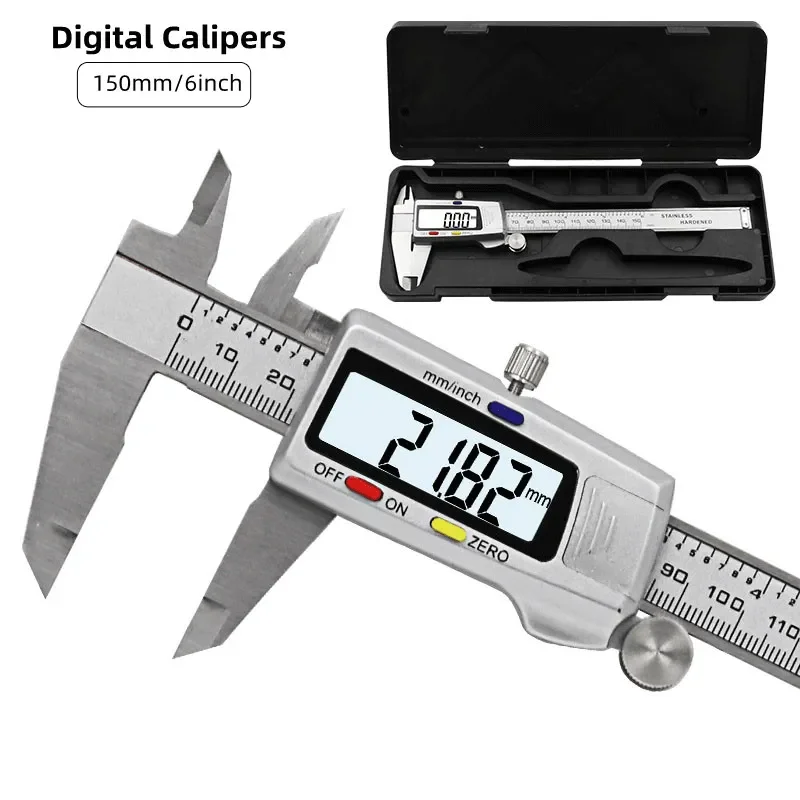 Digital Caliper 150Mm Stainless Steel - Alat pengukur kaliper Digital baja tahan