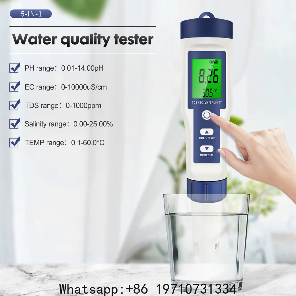 5 Dalam 1 Alat Ukur PH Digital - Ph Meter Digital Water Tester ulasan dan harga