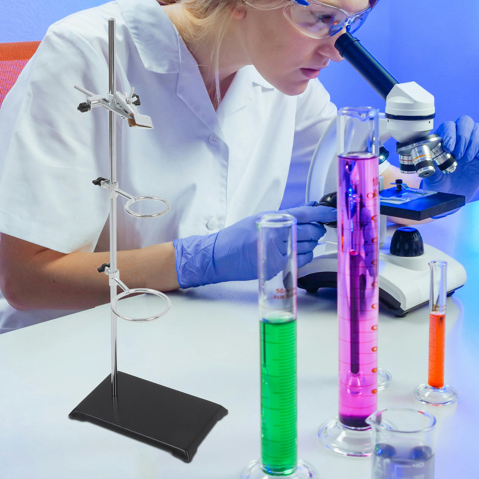 Penyangga Cincin Laboratorium, - Lab Equipment ulasan dan harga