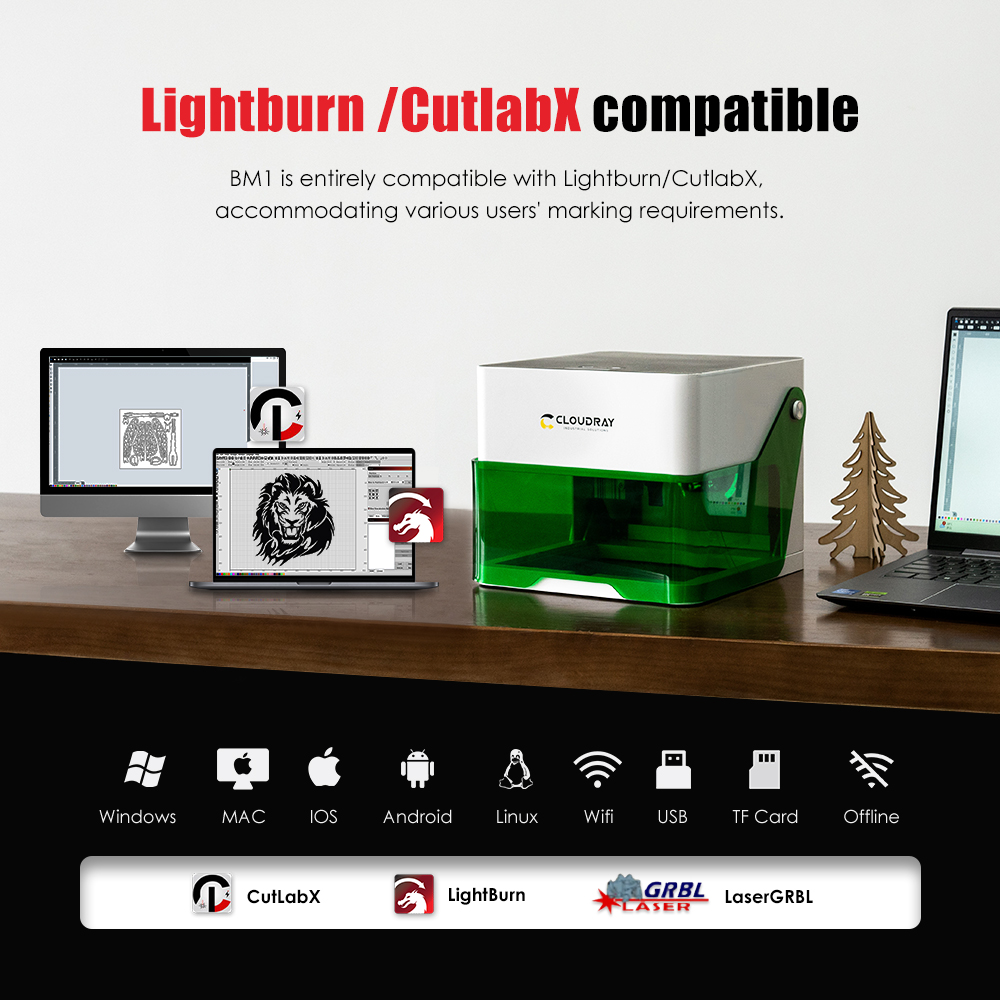 Cloudray mesin pengukir Laser  - Fiber Laser Marking Machine 30W ulasan dan harga
