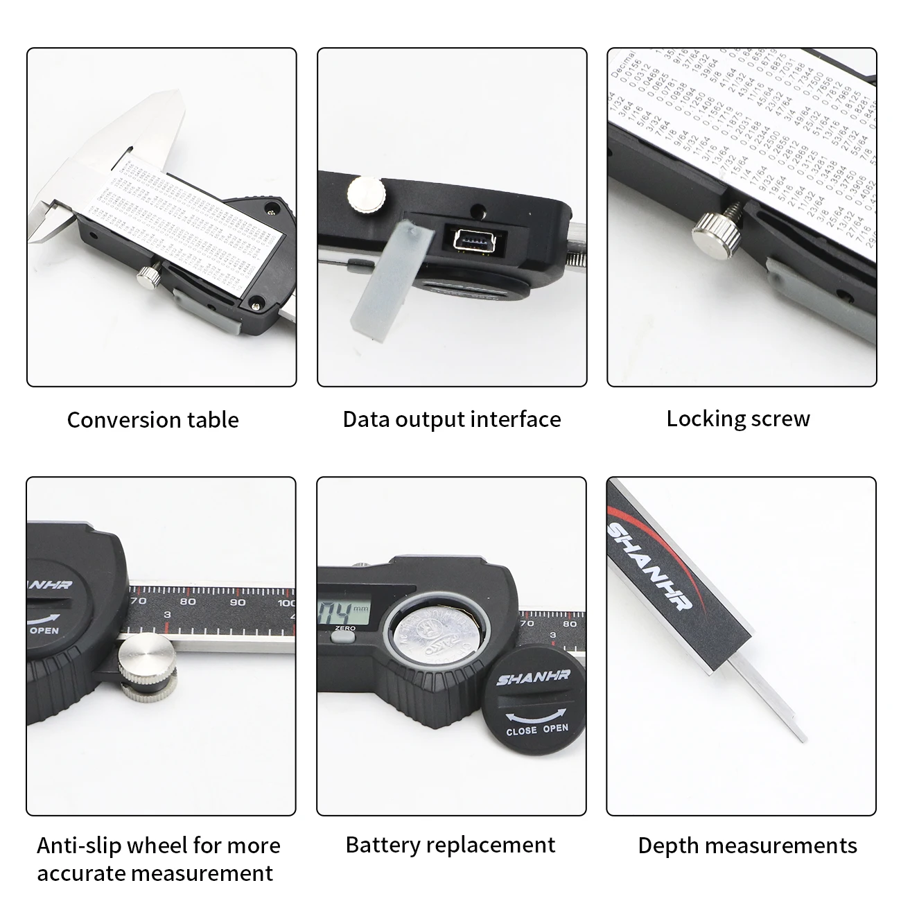 SHANHR IP54 150 mm Jangka Soro - Digital Caliper 150Mm Stainless Steel ulasan dan harga
