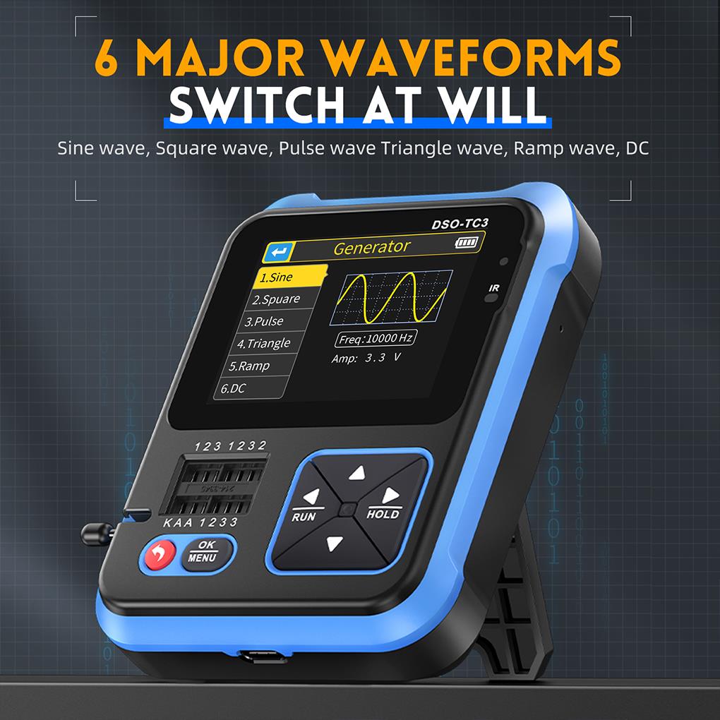 FNIRSI DSO-TC3, 3in1 osiloskop - Fnirsi Digital Oscilloscope Handheld ulasan dan harga